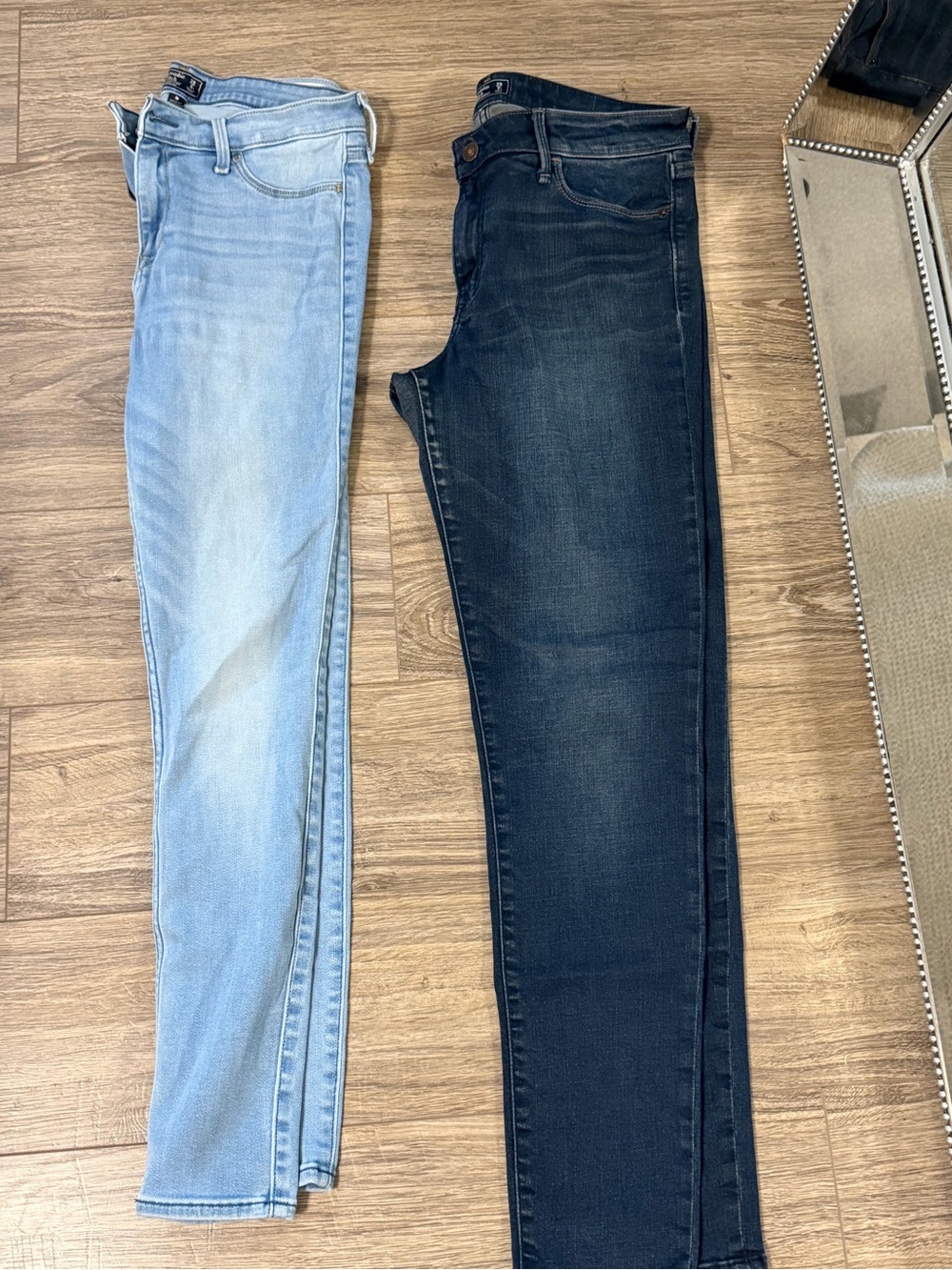 Abercrombie & Fitch Skinny Jeans in Light Blue and Dark Blue
